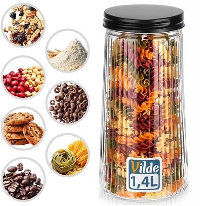 Attēls no Pojemnik na produkty sypkie szklany z pokrywk 1,4 l
