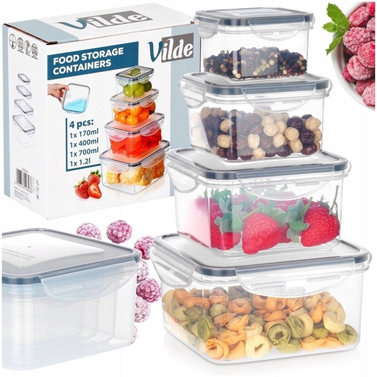 Picture of Pojemniki na ywno z pokrywk i uszczelk 4 szt.