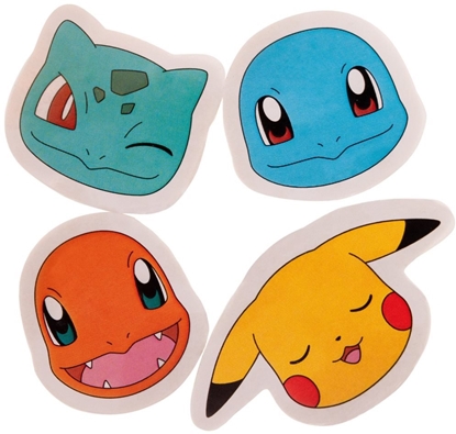 Изображение POKÉMON 4-pack erasers - 4 shaped erasers, packed in acetate box with eurohole (size of box 5.2 x 16 cm)