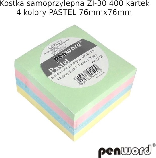 Изображение Polsirhurt Kostka samoprzyl. pastel 76mmx76mm ZI-30 400 kartek