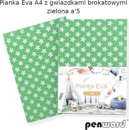 Picture of Polsirhurt Pianka eva a4 z gwiazdami brokatowymi zielona a"5