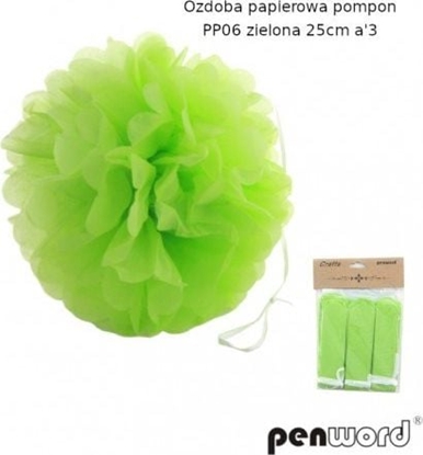 Attēls no Polsirhurt Pompon papierowy zielony 25cm pp06