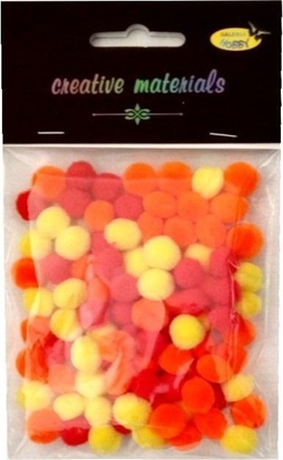 Attēls no Pomopny akrylowe óto-pomar-czerwona 10mm 100szt