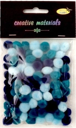 Attēls no Pompony akrylowe niebieska 10mm 100szt