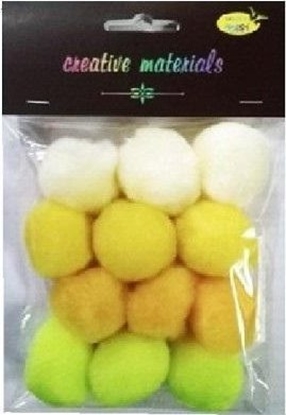 Attēls no Pompony akrylowe óte 40mm 12szt