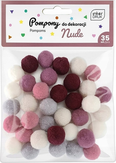 Picture of Pompony do dekoracji 35 sztuk Nude