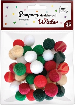 Picture of Pompony do dekoracji 35 sztuk Winter