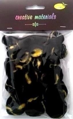 Attēls no Pompony dwukolorowe czarno óte 25-40mm 21szt