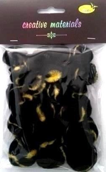 Picture of Pompony dwukolorowe czarno óte 25-40mm 21szt