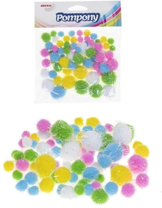 Picture of Pompony metaliczne pastelowe
