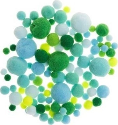 Picture of Pompony odcienie zielone i niebieskie 20g