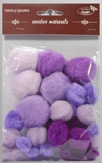 Picture of Pompony tonacyjne fioletowe 15-40mm 30szt