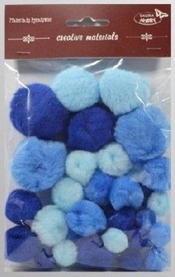 Picture of Pompony tonacyjne niebieskie 15-40mm 30szt