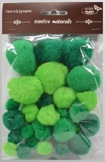 Picture of Pompony tonacyjne zielone 15-40mm 30szt