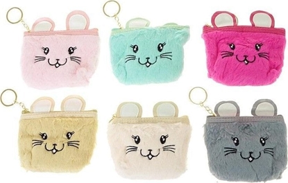 Изображение Portmonetka pluszowa kotek 12x9x1,5cm MIX