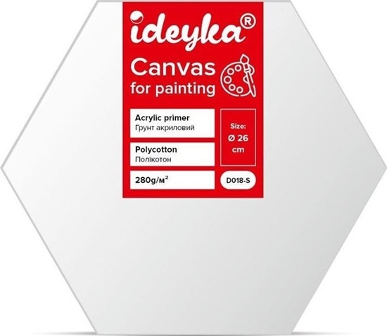 Picture of Pótno malarskie na blejtramie szecioktnym 26cm