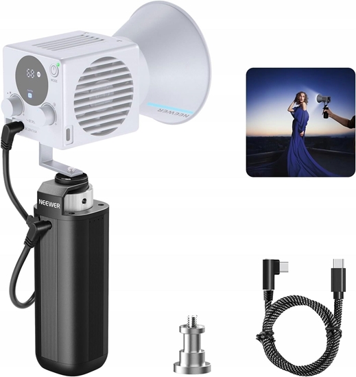 Изображение Power Bank Grip Uchwyt Zasilajcy 100W Lampy COB LED USB-C DC NEEWER / PH74E