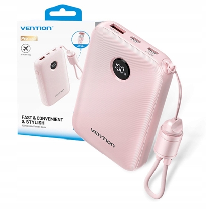 Attēls no POWER BANK USB 10000MAH 22.5W/PINK FKAP0-C VENTION