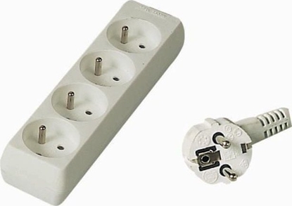 Attēls no PremiumCord PREMIUMCORD Prodluovací pívod 230V 3m, 4 zásuvky, bílá