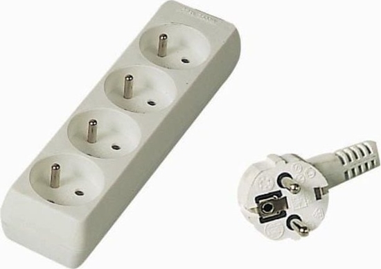 Picture of PremiumCord PREMIUMCORD Prodluovací pívod 230V 3m, 4 zásuvky, bílá