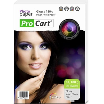 Picture of Procart glancēts fotopapīrs A4 180g|m2 20 lapas