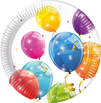 Picture of PROCOS Talerzyki papierowe Sparkling Balloons, 20 cm, 8 szt.