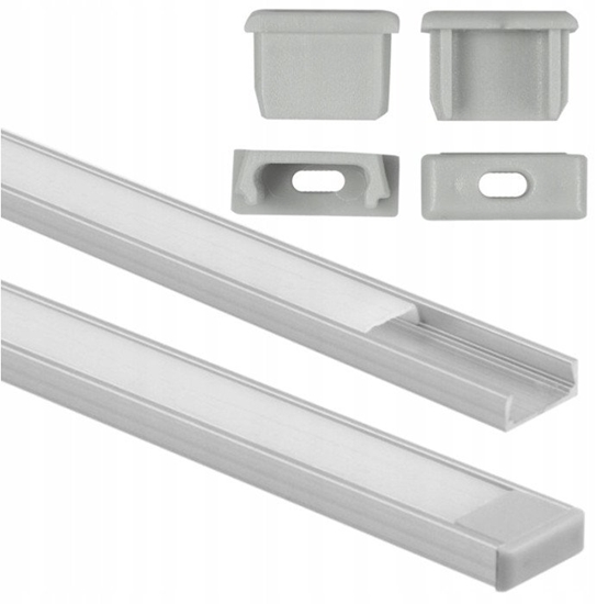 Изображение Eco Light Profil Led NO2 natynowy EC20591 2m anodowany + klosz mleczny