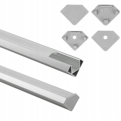 Изображение Profil Led R02 narony Eco Light EC20624 2m aluminium biay + klos mleczny