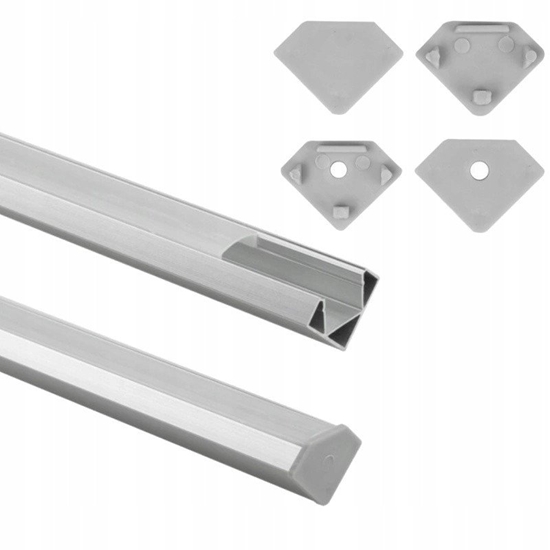 Picture of Profil Led R02 narony Eco Light EC20624 2m aluminium biay + klos mleczny