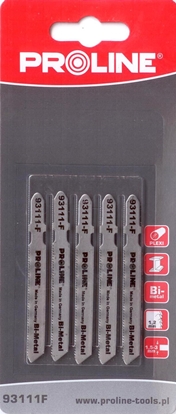 Attēls no Pro-Line Brzeszczoty do wyrzynarki Bi-Metalowe 5szt. typ T 50x1,2mm - 93111F