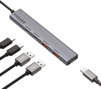 Picture of Promate LiteHub-Pro Hub 10Gbps 15W / 2x USB-A 3.2 / 2x USB-C 3.2
