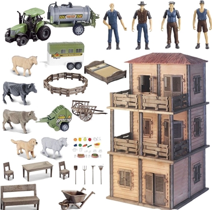 Picture of ProNice DUY ZESTAW FARMA RANCZO GOSPODARSTWO DOMEK ROLNIK ZWIERZTA ZAGRODA TRAKTO