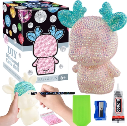 Attēls no ProNice ZESTAW ARTYSTYCZNY WYKLEJANKA MALOWANIE DIAMENTAMI FIGURKA PLASTYCZNY