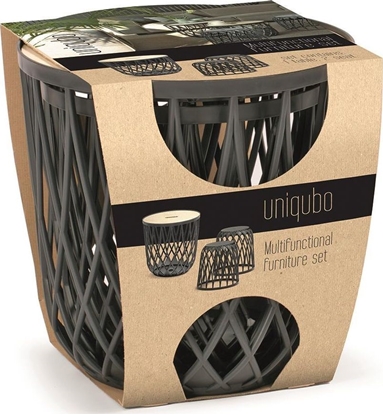 Attēls no Prosperplast Zestaw mebli ogrodowych Uniqubo Set 3 antracytowy