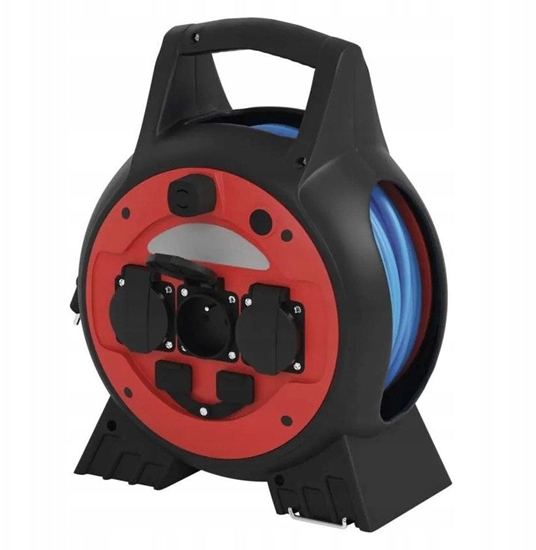 Изображение Przeduacz bbnowy mrozoodporny Emos P08520W 20m 4 gniazda 230V 13A 1,5mm2 silikon IP44 niebieski