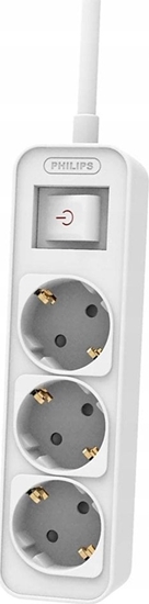 Picture of PRZEDUACZ SIECIOWY PHILIPS LISTWA ZASILAJCA BIAA 3 GNIAZDA SCHUKO 1,5M CHP2134W/58