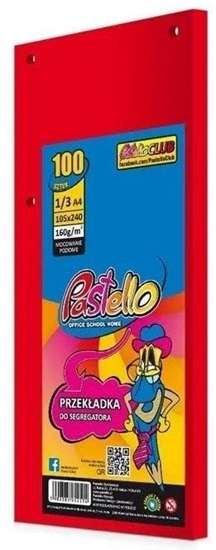 Picture of Przekadka do segregatora 1/3 A4 100K IT250 czerw