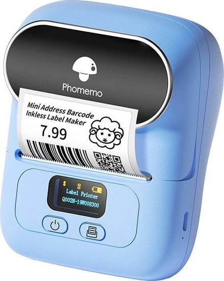 Picture of Przenona drukarka etykiet Phomemo M110 (niebieska) Phomemo