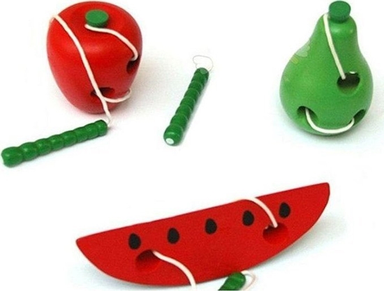 Изображение Przeplatanka drewniana Owoce MIX