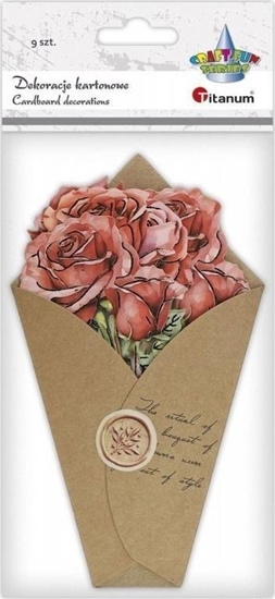 Изображение PrzydaSie Dekoracje kartonowe Flower Letter róe 9szt