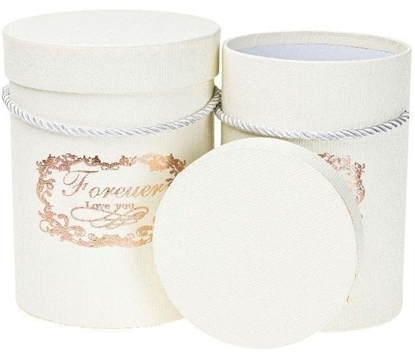 Attēls no Pudeko Flower Box 2szt kremowy ROZETTE