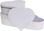 Picture of Pudeko Flower Box 3szt biae serce ROZETTE