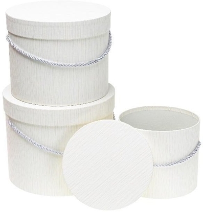 Picture of Pudeko Flower Box 3szt biay ROZETTE