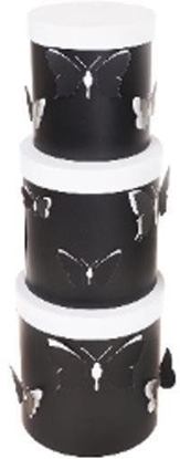 Picture of Pudeko Flower Box 3szt czarne serce ROZETTE