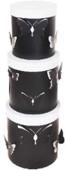 Picture of Pudeko Flower Box 3szt czarne serce ROZETTE