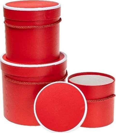 Picture of Pudeko Flower Box 3szt czerwony ROZETTE