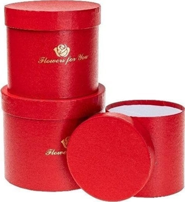 Picture of Pudeko Flower Box 3szt czerwony ROZETTE