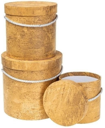 Picture of Pudeko Flower Box 3szt drewno óte ROZETTE