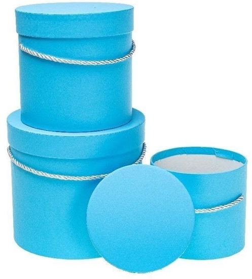 Picture of Pudeko Flower Box 3szt niebieski ROZETTE