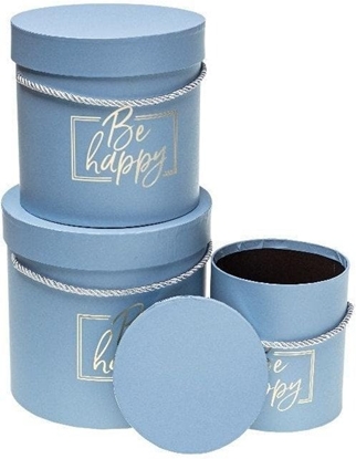 Picture of Pudeko Flower Box 3szt niebieski ROZETTE